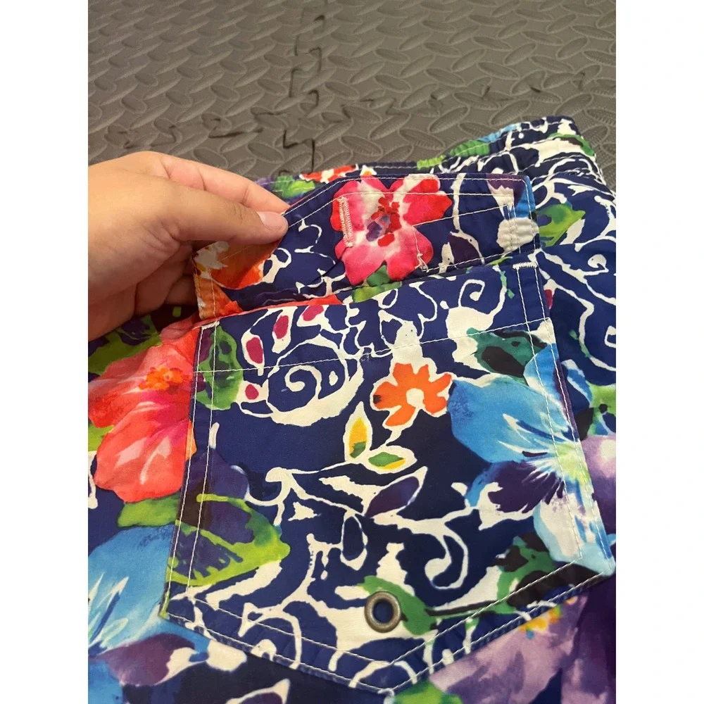 Polo Ralph Lauren Swimsuit Swim Shorts - Bright Aloha Floral Watercolor Small
